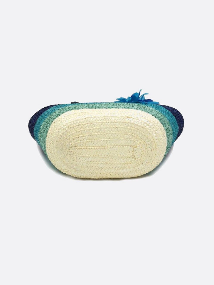 Cabas en paille avec fleur<br>Floreal