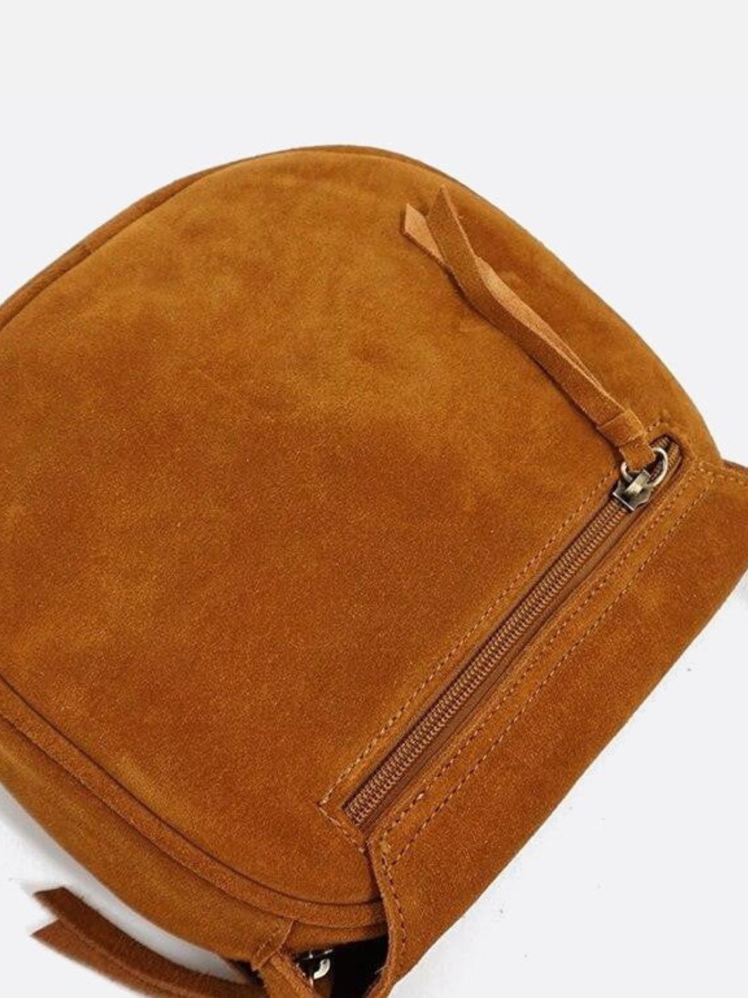 Sac bandoulière daim camel
