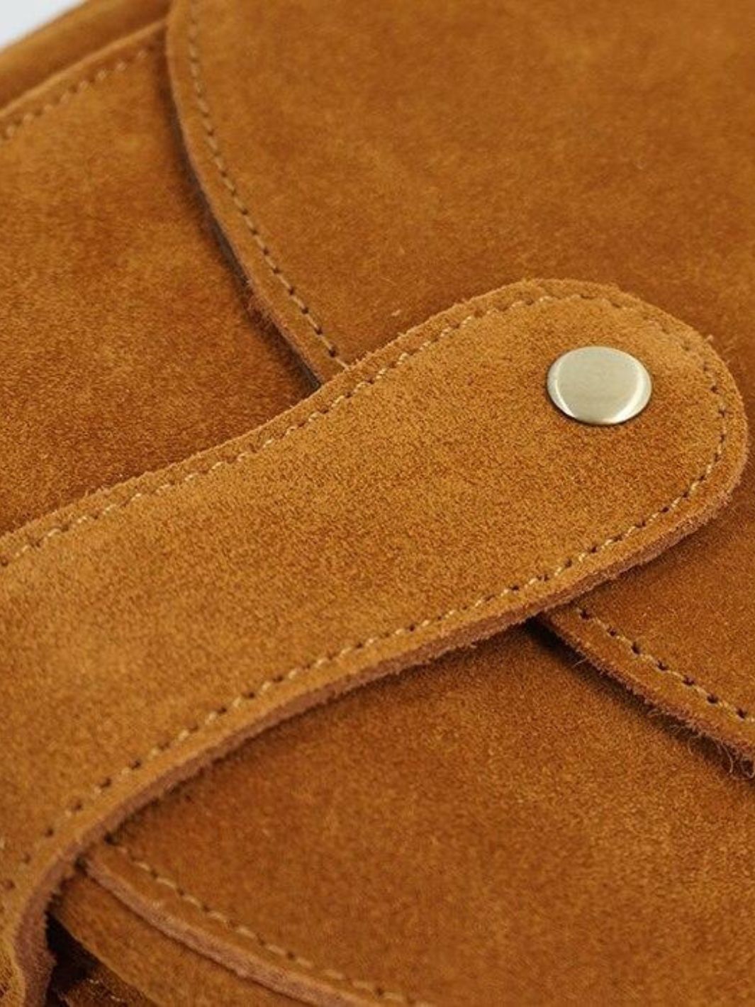 Sac bandoulière daim camel