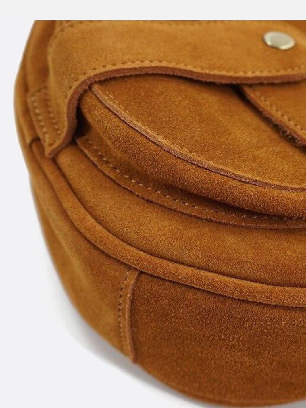 Sac bandoulière daim camel