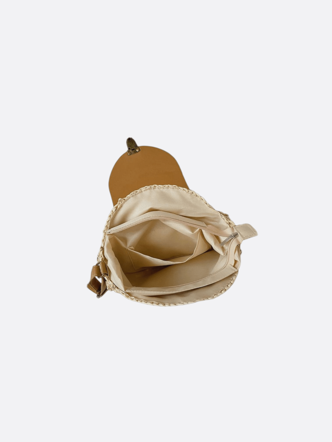 Sac bandoulière paille rond<br>Solario
