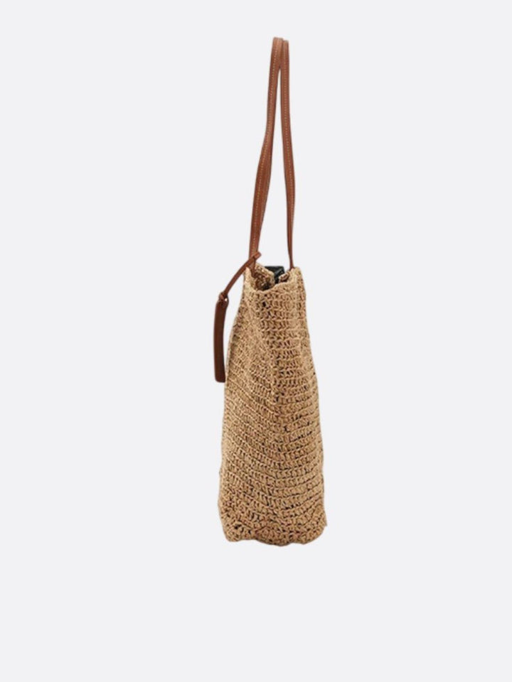 Sac cabas en paille et cuir<br>Aurius