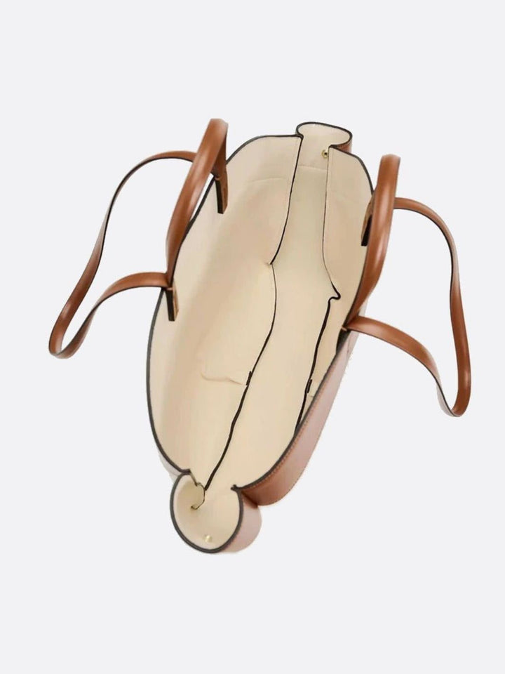 Sac cabas toile et cuir
