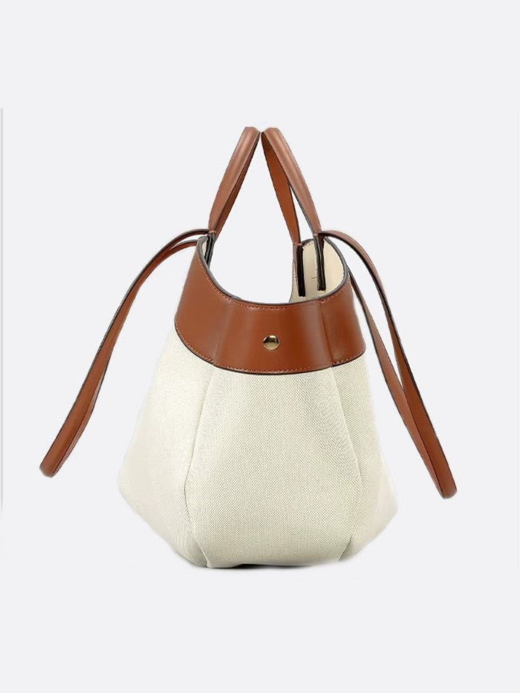 Sac cabas toile et cuir