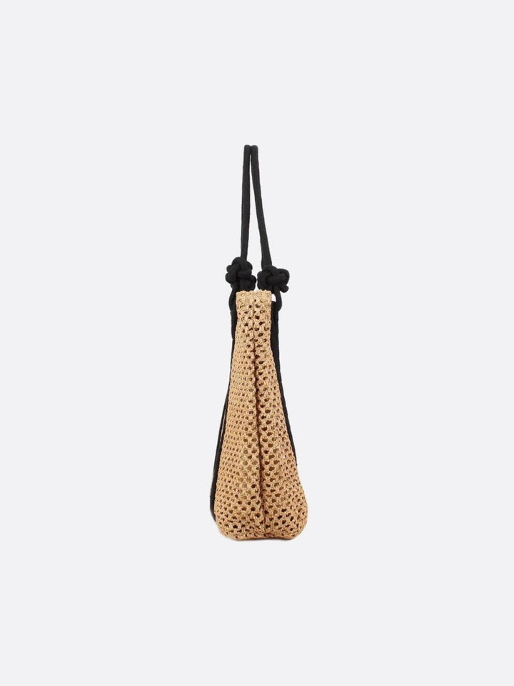 Sac d'épaule en paille type cabas<br>Térano