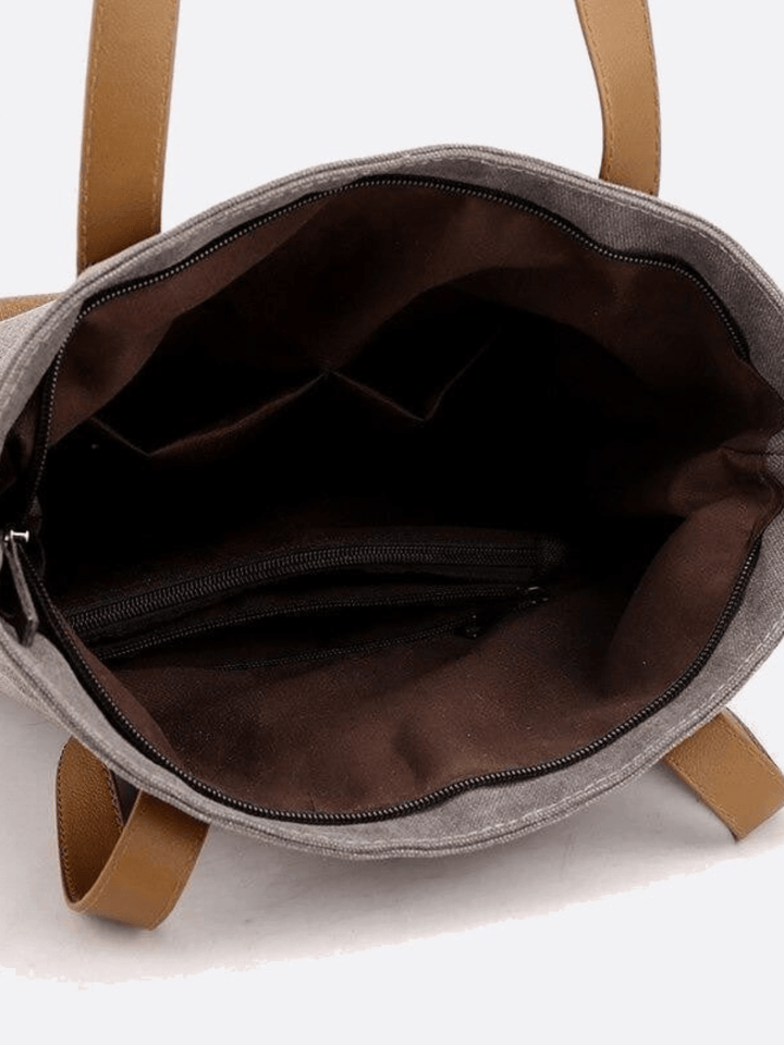 Sac toile porté épaule et dos
